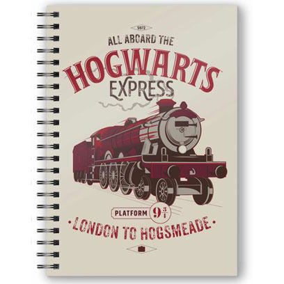 Cuaderno A5 3D de Harry Potter con ilustración del Hogwarts Express
