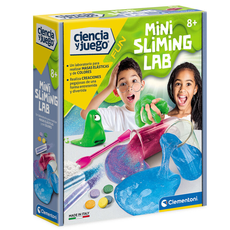 Caja del laboratorio Clementoni Mini Sliming Lab para crear masas elásticas y coloridas - 4