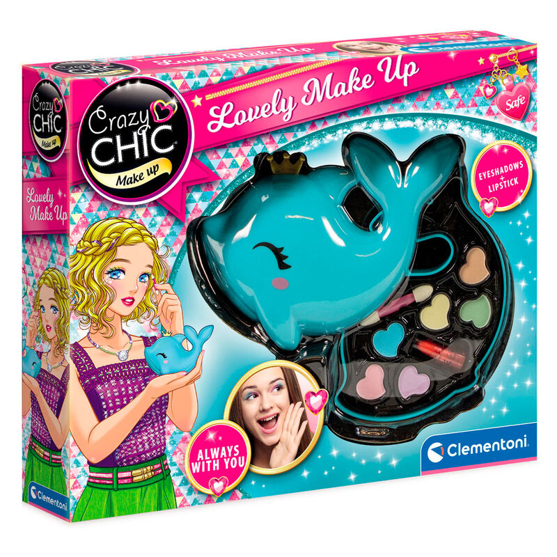 Estuche de maquillaje Crazy Chic con forma de delfín turquesa