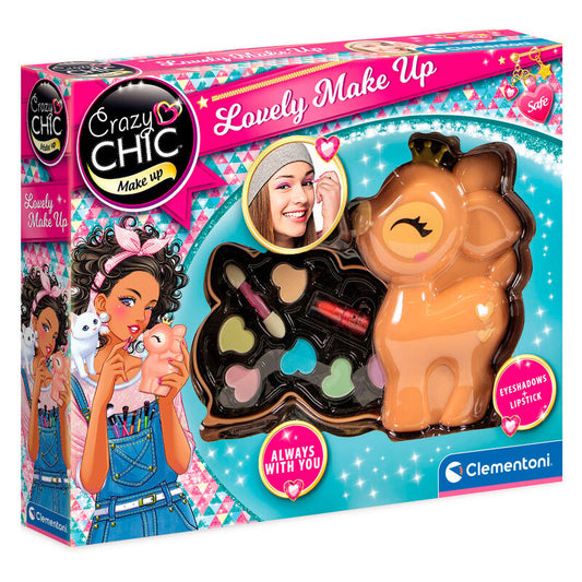 Estuche de maquillaje Crazy Chic con forma de cervatillo y paleta de sombras