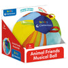 Pelota musical suave Clementoni Baby con diferentes texturas y colores