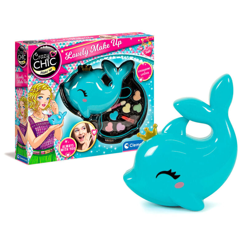 Estuche de maquillaje Crazy Chic con forma de delfín turquesa - 2