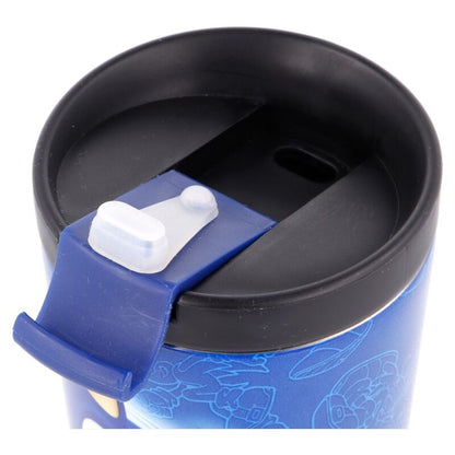 Vaso azul de acero inoxidable de Sonic The Hedgehog con tapa negra - 4
