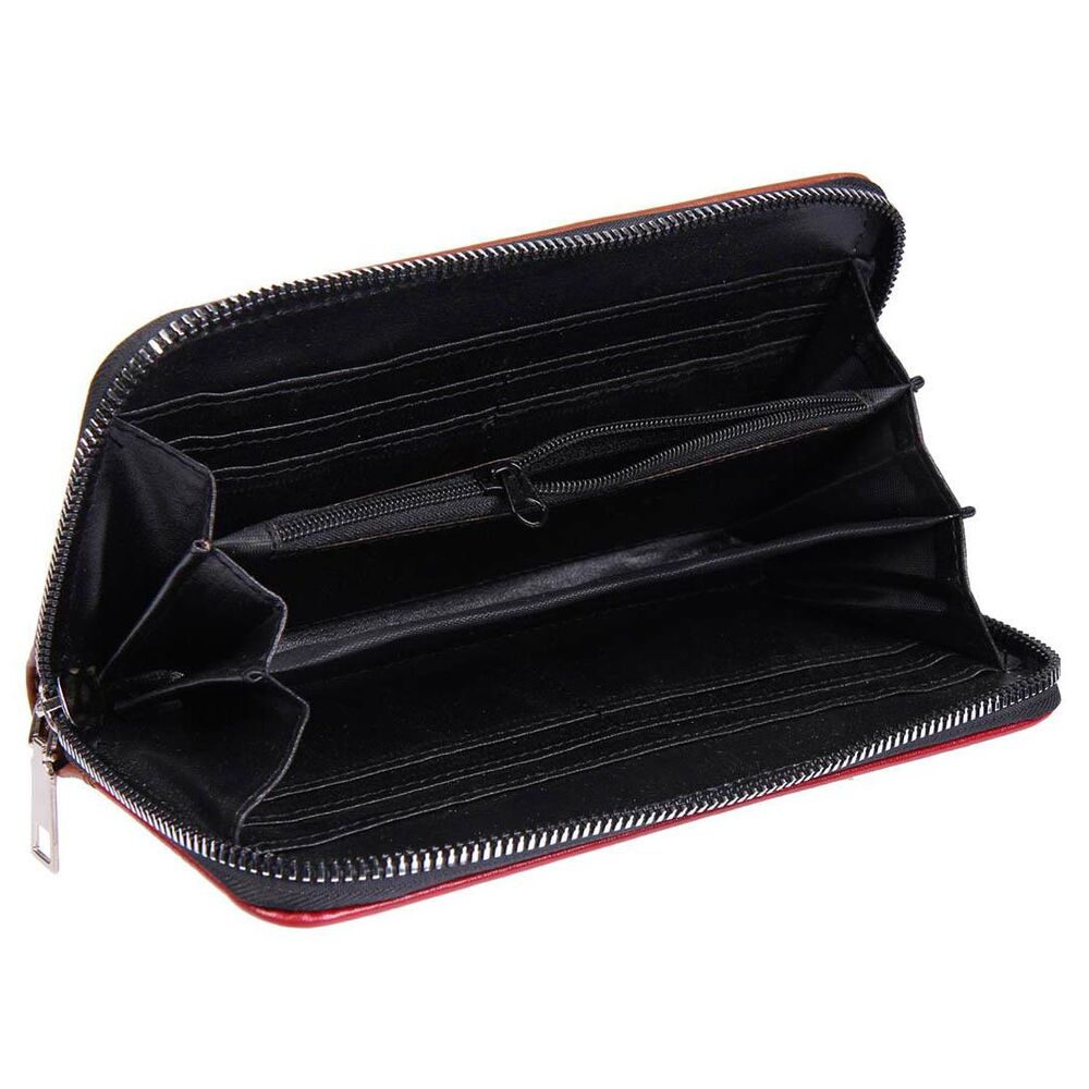 Cartera marrón de Gryffindor Harry Potter con cremallera y escudo frontal - 3