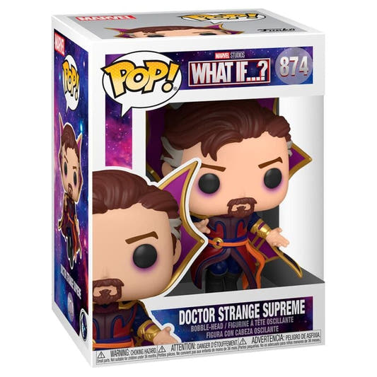 Figura Funko POP! Doctor Strange Supreme de Marvel What If...? en caja con ventana