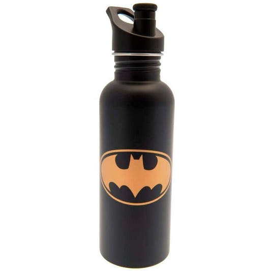 Botella negra Batman DC Comics de 700 ml con emblema amarillo