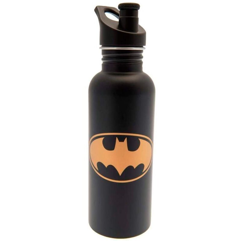 Botella negra Batman DC Comics de 700 ml con emblema amarillo