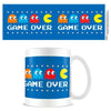 Taza de cerámica Pac-Man Game Over azul con fantasmas de colores