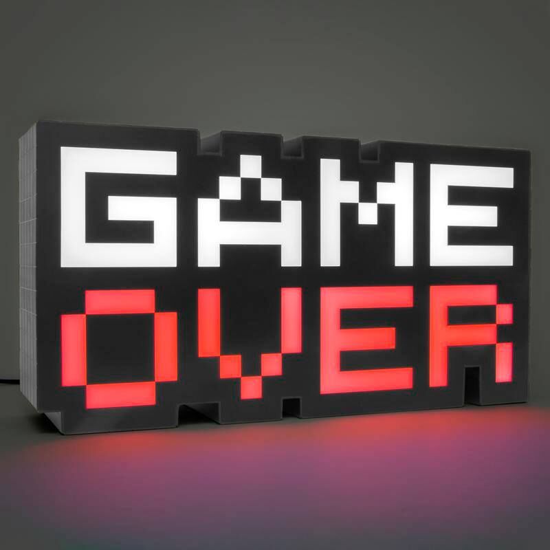 Lámpara 8-BIT Game Over PALADONE con letras blancas y rojas - 2