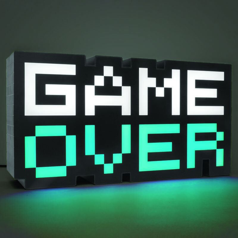 Lámpara 8-BIT Game Over PALADONE con letras blancas y rojas - 3