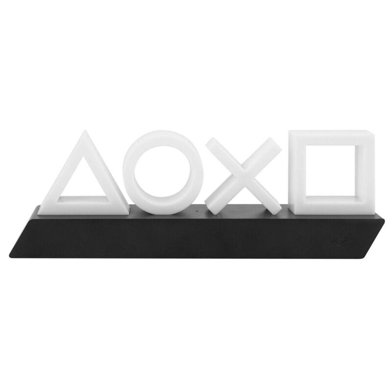 Lámpara PlayStation Icons Light con símbolos azules sobre base negra - 3