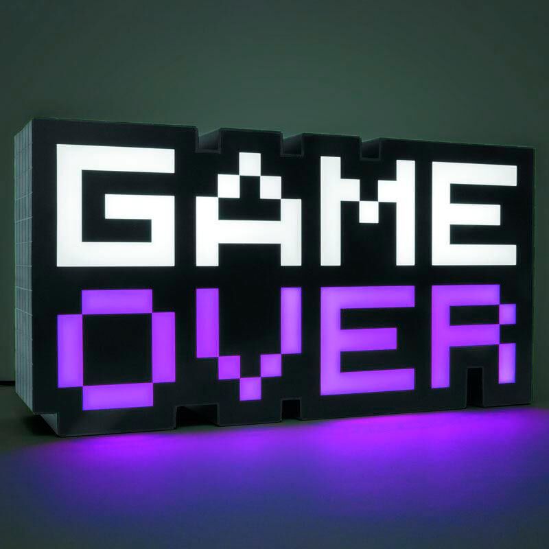Lámpara 8-BIT Game Over PALADONE con letras blancas y rojas - 4