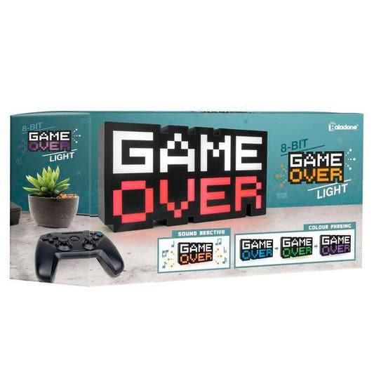 Lámpara 8-BIT Game Over PALADONE con letras blancas y rojas - 5