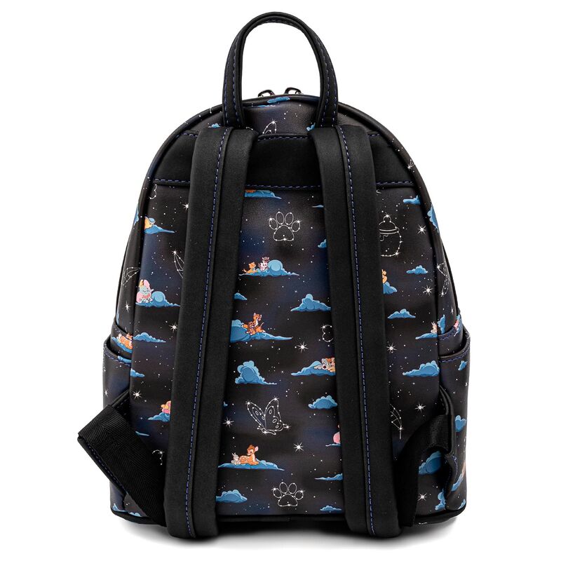 Mochila Disney Loungefly Classic Clouds negra con nubes y personajes Disney - 2