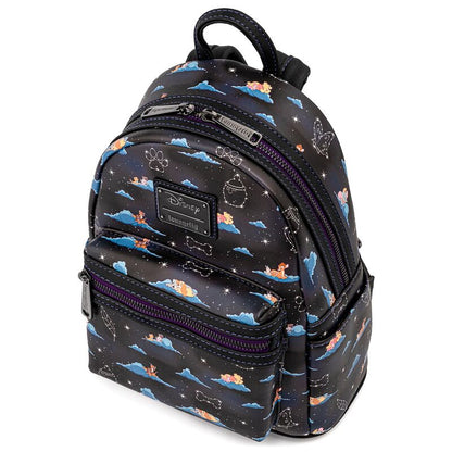 Mochila Disney Loungefly Classic Clouds negra con nubes y personajes Disney - 3