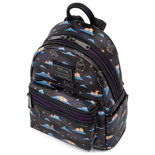 Mochila Disney Loungefly Classic Clouds negra con nubes y personajes Disney - 3