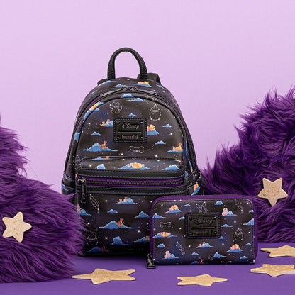 Mochila Disney Loungefly Classic Clouds negra con nubes y personajes Disney - 5