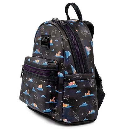 Mochila Disney Loungefly Classic Clouds negra con nubes y personajes Disney - 6