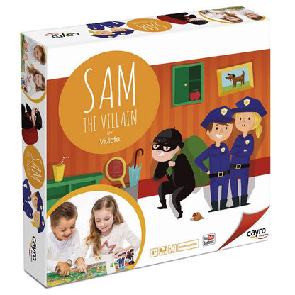 Caja del juego de mesa cooperativo Sam the Villain de CAYRO