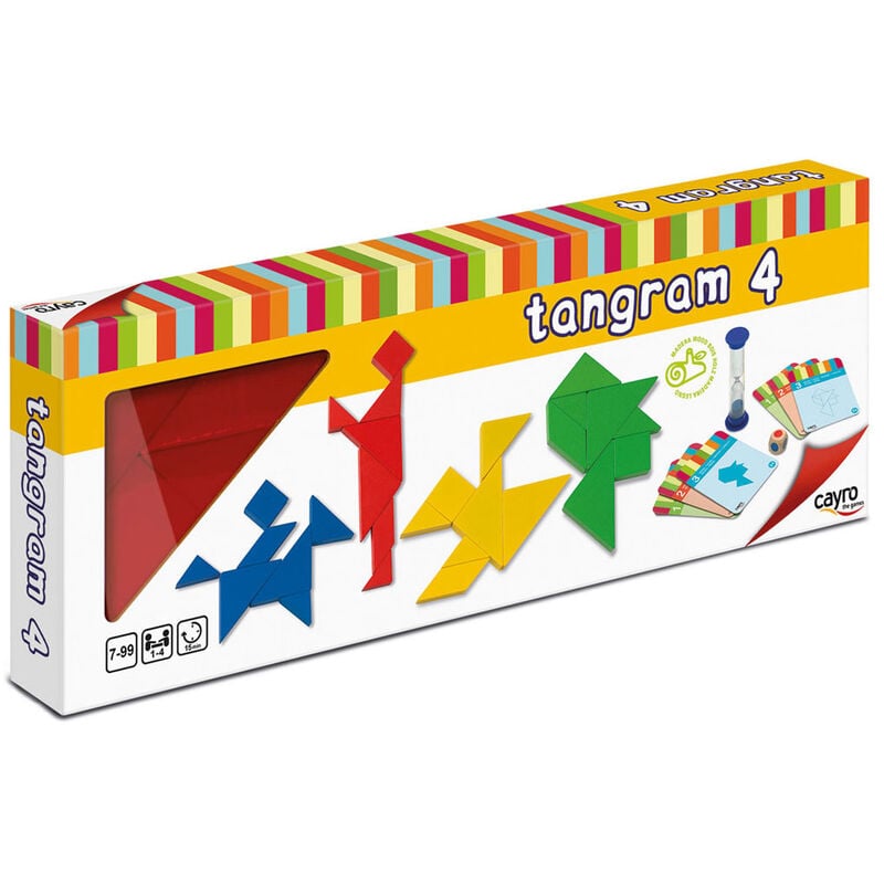 CAYRO 4 Tangrams de madera de colores
