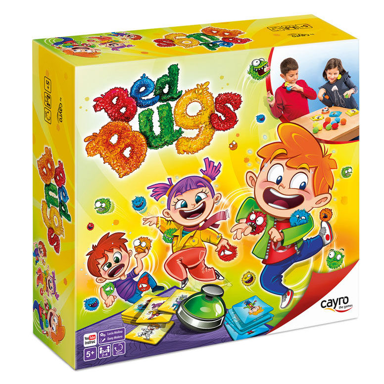 Caja del juego de mesa CAYRO Bed Bugs con chinches de colores