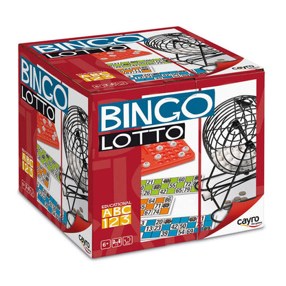 Juego Bingo Lotto CAYRO con bombo metálico y cartones
