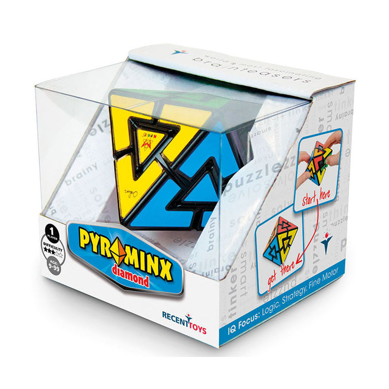 Pyraminx Diamond de Recent Toys, rompecabezas piramidal multicolor
