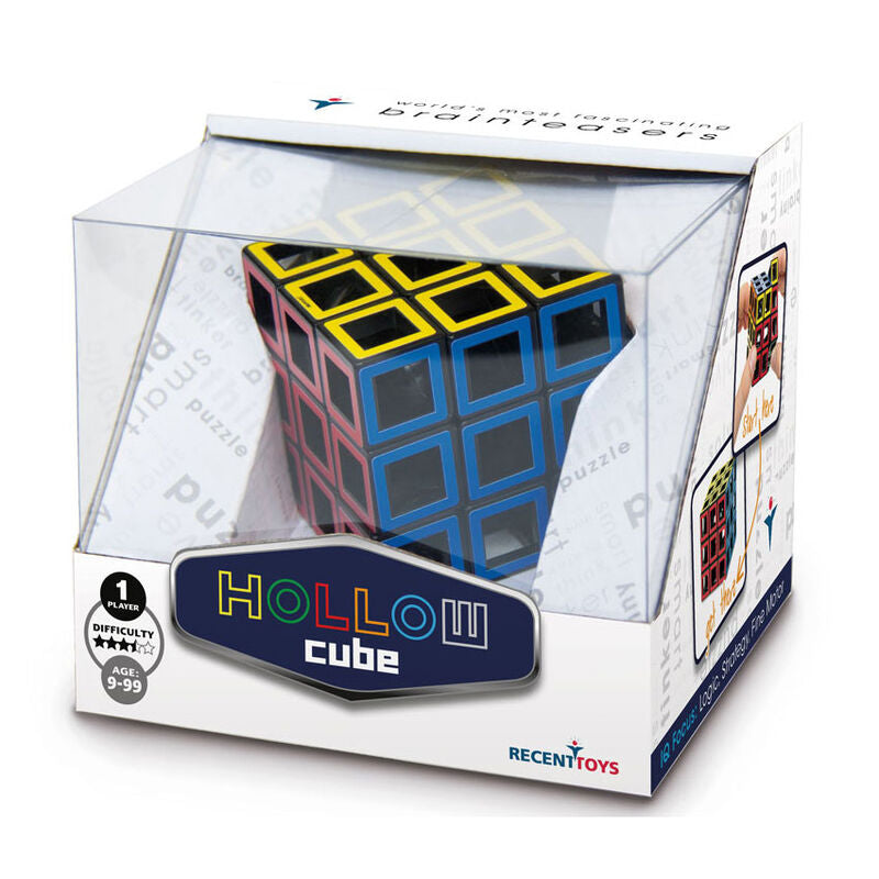 RECENT TOYS Hollow Cube, cubo de ingenio hueco de colores