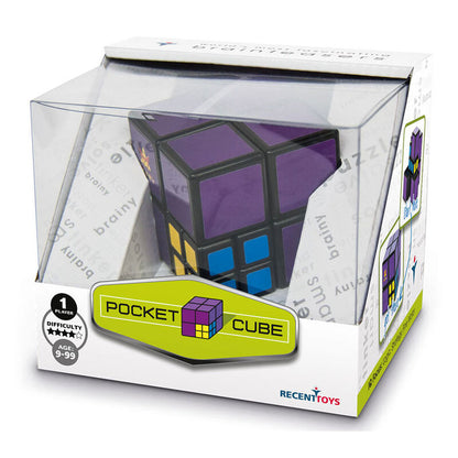 Pocket Cube de Recent Toys, cubo rompecabezas morado y negro