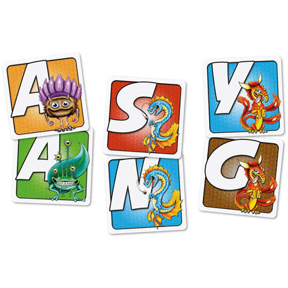 Caja del juego de mesa CAYRO Speed Monsters con tarjetas de letras y monstruos - 2