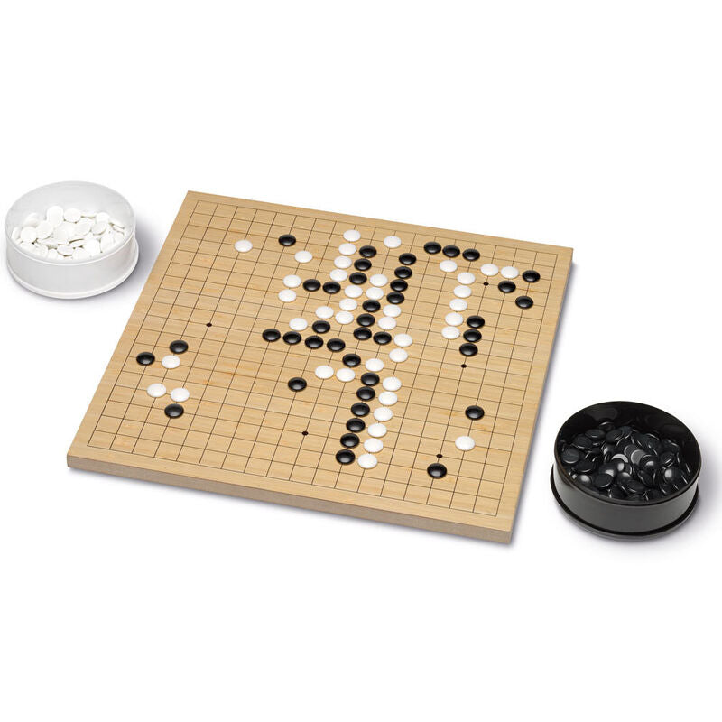 Juego Go de madera Cayro con tablero y fichas negras y blancas - 2