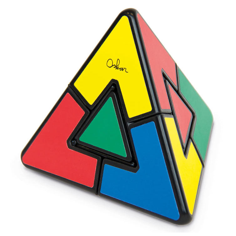 Pyraminx Duo azul de RECENT TOYS en su caja - 2