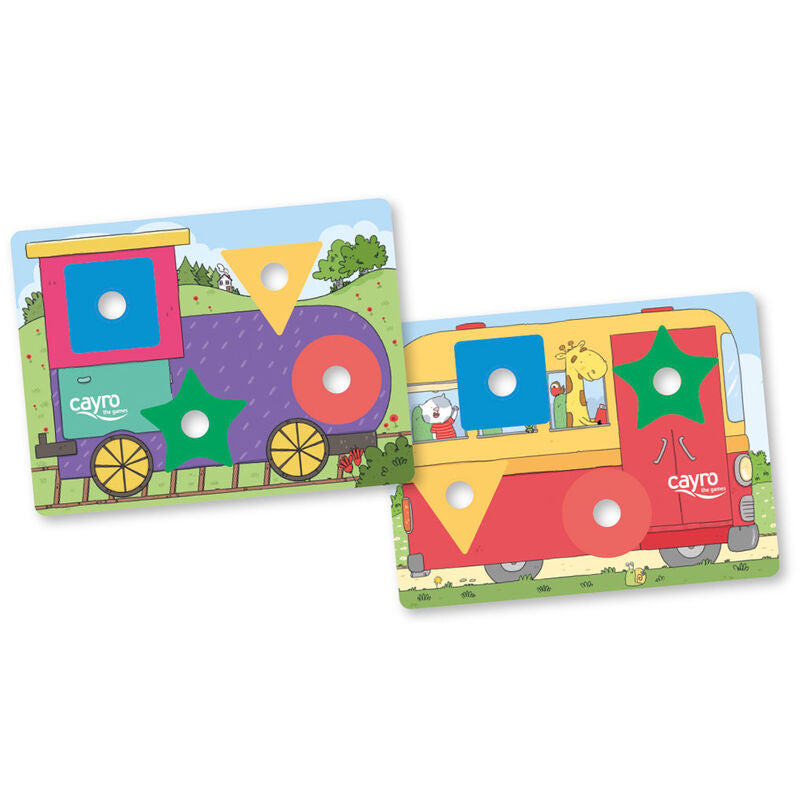 Juego CAYRO Screw Montessori con tornillos, tuercas y plantillas reversibles - 3