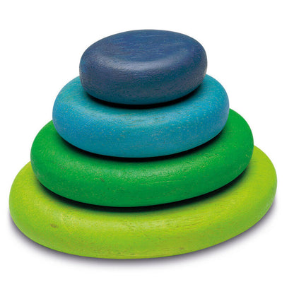 Juego Stone Montessori CAYRO con ocho piedras de madera de colores - 3