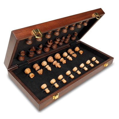 Juego de ajedrez CAYRO Plus con tablero de marquetería y estuche de madera plegable - 3