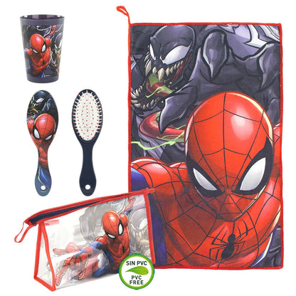 Neceser Spiderman Marvel con vaso y accesorios de cuidado personal