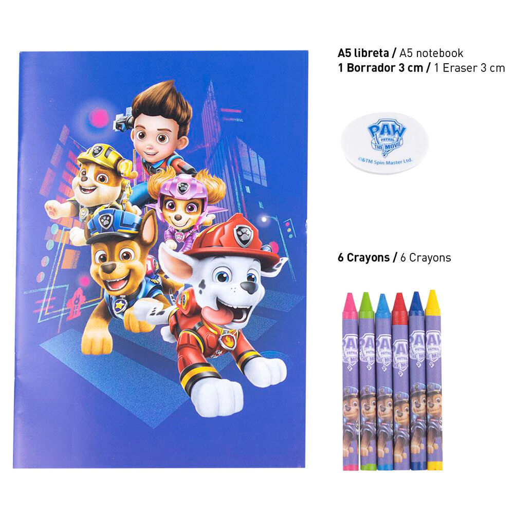 Set de papelería Paw Patrol con lápices, caja metálica y accesorios - 4
