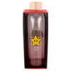 Botella de cristal Super Mario Bros con estrella amarilla en caja regalo