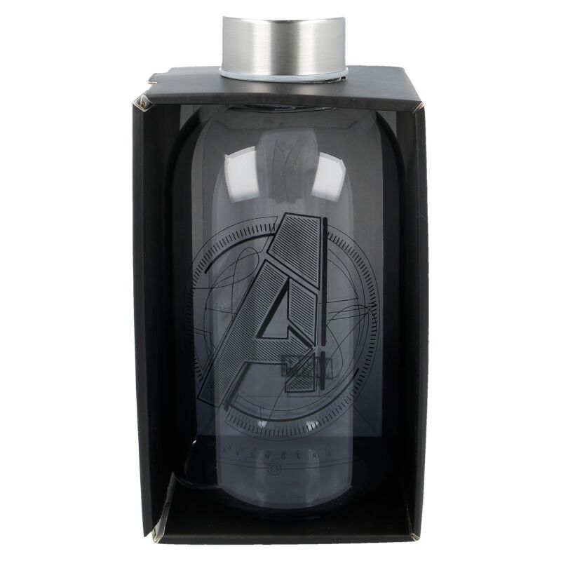 Botella de cristal Marvel Avengers de 620 ml con logotipo de los Vengadores - 3