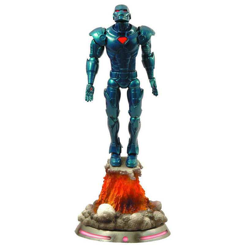 Figura articulada de Iron Man Marvel Select de 18 cm con base de humo y fuego - 2