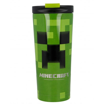 Vaso termo de acero inoxidable Minecraft con diseño Creeper verde - 2