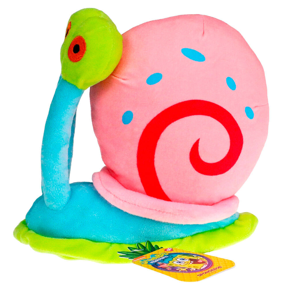 Peluche de Gary de Bob Esponja con concha rosa y cuerpo azul