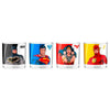 Set de 4 mini vasos DC Comics con Batman, Superman, Wonder Woman y Flash