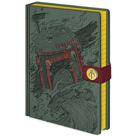 Cuaderno A5 de Boba Fett Star Wars con portada ilustrada
