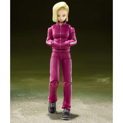 Figura articulada de Android 18 de Dragon Ball Super con traje deportivo rosa - 2