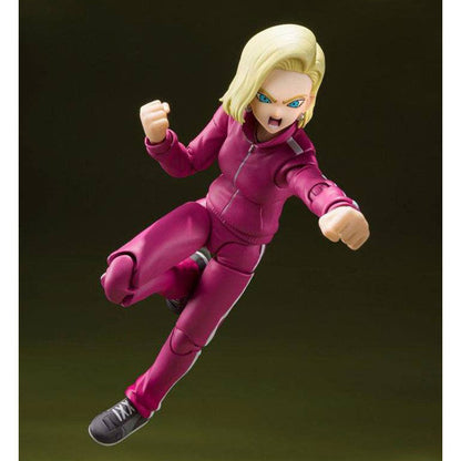Figura articulada de Android 18 de Dragon Ball Super con traje deportivo rosa - 3