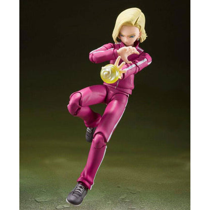 Figura articulada de Android 18 de Dragon Ball Super con traje deportivo rosa - 4