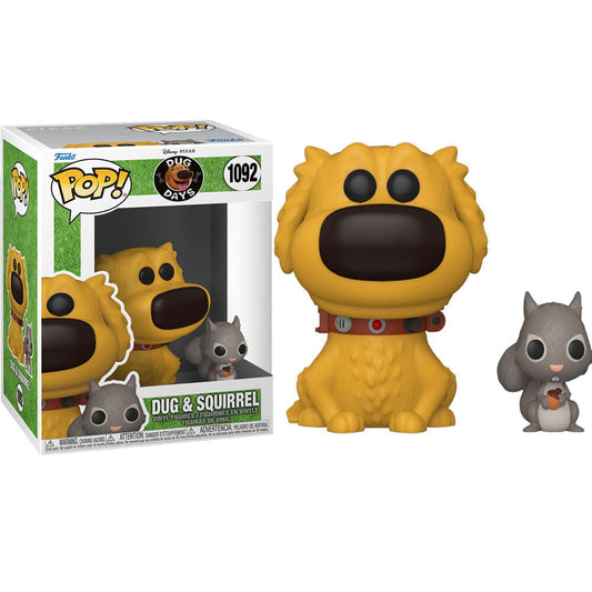 Figura Funko POP! de Dug con una ardilla de Dug Days