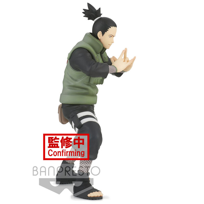Figura de Shikamaru Nara de Naruto Shippuden con chaleco verde y manos juntas - 4