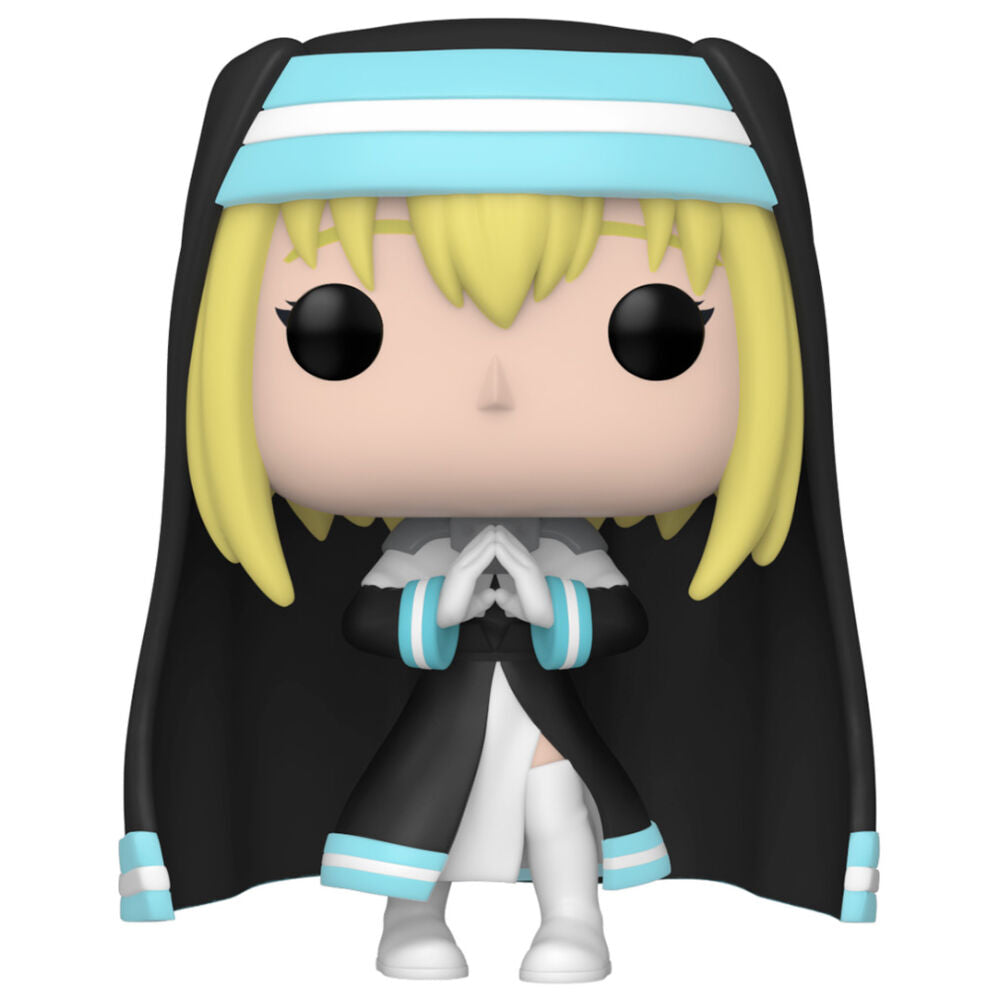 Figura Funko POP! de Iris de Fire Force con atuendo negro y detalles turquesa